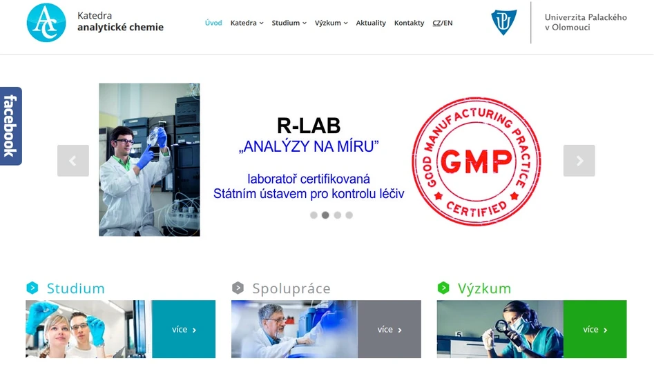 <p>Katedra analytické chemie, PřF UP v Olomouci</p>
